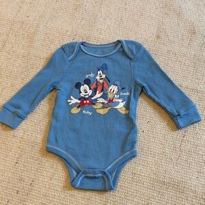 5/$10 Disney Blue Long Sleeve Bodysuit